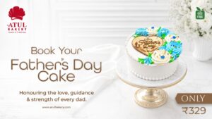 Father's Day cake with wooden plaque topper – Atul Bakery